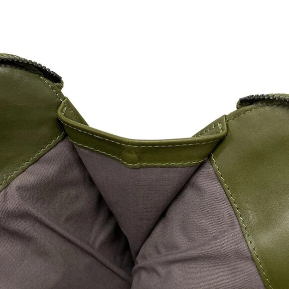 Auth BOTTEGA VENETA Intrecciato - Khaki Leather B********* Clutch Bag - Picture 12 of 16